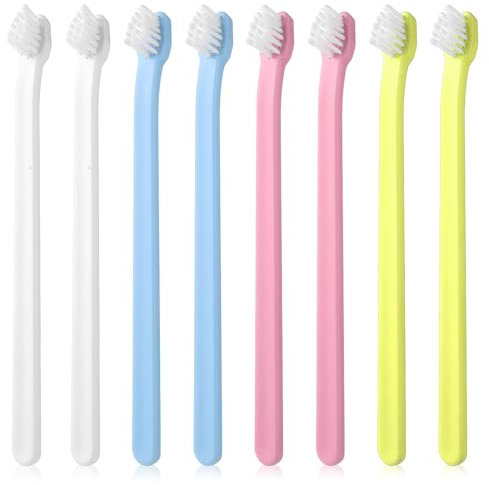 MBAIYO 8 Stück Hundezahnbürste, Hunde Zahnbürste Kleine Hund Haustierzahnbürste Weiche Katzenzahnbürste Mini-Zahnbürste Tiefenreinigungsset Tragbar Reisefreundlich und Einfach zu Verwenden für Welpen