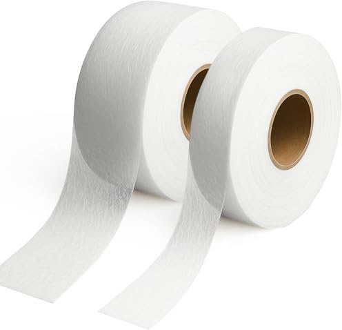 Richunie 2pcs Ourlet Thermocollant 64m×4cm + 64m×2cm,Bande Thermocollante Ourlet, Bande Thermocollante Rideau pour Vêtements Rideaux Ourlets de Jeans Pantalons Robes