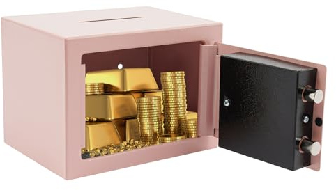 Caja fuerte para llaves, caja fuerte con cerradura con ranura, caja fuerte para el hogar, 4,6 L, caja fuerte para dinero, caja fuerte pequeña con llave, para oficinas, apartamentos y otros lugares