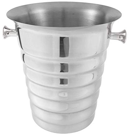 KWMAEEUID Secchiello per Il Ghiaccio filettato Addensato in Acciaio Inossidabile da 5 Litri Forniture per Bar Ristorante KTV Secchiello per Birra e Vino Raffreddatore per Champagne (B)