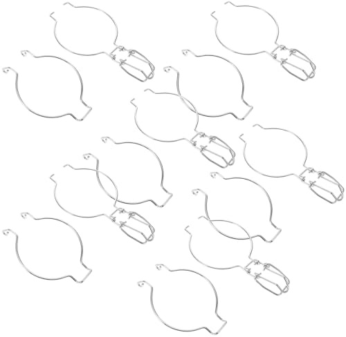 Gadpiparty Hebillas de bloqueo de alambre para tarros de vidrio, 10 clips de sellado de acero inoxidable de 5.71 x 2.95 x 0.59 pulgadas para almacenamiento doméstico y comercial, estilo surtido