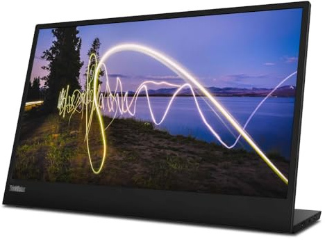 Lenovo ThinkVision M15 15.6 Full HD WLED LCD Monitor - 16:9 - Raven Black