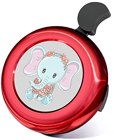 Canisto Fahrradklingel für Kinder, niedlicher Dinosaurier, Einhorn und Elefanten, mit lautem, klarem Klang, Fahrradklingel für Kinder, Mädchen, Jungen und Kleinkinder