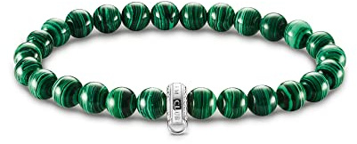 THOMAS SABO charm bracelet green stones 925 sterling silver X0284-475-6-L17.5