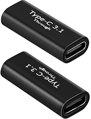 Tolesum USB C femmina a femmina Adattatore,2Pcs USB C 3.1 Supporto 4K Video e Audio Ricarica Rapida e Trasferimento Dati 10Gbps Connettore di Estensione per Switch, PS5, S21, Laptop, Tablet, Telefoni