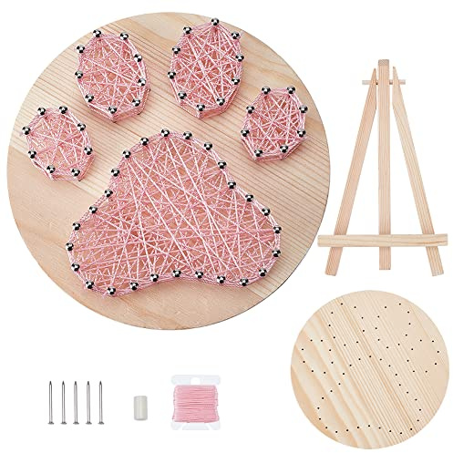 WEBEEDY Paw String Art Kits DIY Craft Kit Art Craft Set para Principiantes Decoración de Pared Del Hogar Kits de Manualidades para Adultos Y Niños Suministros de Arte