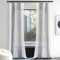 MRTREES Gardinen Wohnzimmer Halbtransparent Vorhänge Grau und Weiß 2er Set 260x140 cm Curtains Window Curtain Gardinen mit Kräuselband Streifen