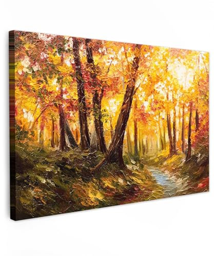 MuchoWow© Quadro Camera Da Letto 60x40 cm Quadri Soggiorno Decorazione Quadri Moderni Su Tela Stampe Foto Con Cornice Quadretti PosterPittura a olio - Autunno - Arte - Stagione