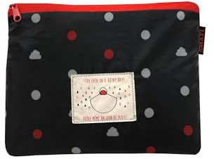 SMATI Poncho de Pluie Imperméable avec Capuche, Cape de Pluie, Bandes Réfléchissantes devant et derrière, Voyage, Activité en Plein Air, Vélo, Moto, Randonnée, pour Hommes et Femmes, MOTIF POIS NUAGE