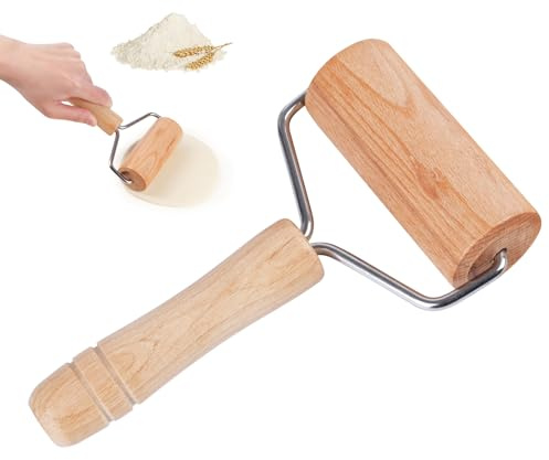 Dmikcav Rolling Pin, Wooden Rolling Pins For Baking, Pizza Dough Roller, Not Easy To Crack, Non-Stick Wood Pastry Roller, Essential Kitchen Utensils.