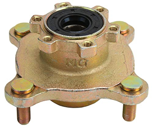 Klanata Moyeu de Jante de Roue en Alliage d'acier à 4 Goujons pour Go Kart, VTT et 4 Roues, Compatible avec Frein à Disque Avant