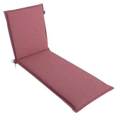 LILENO HOME Liegenauflage für Gartenliege - perfekt für Strandliege (190x60x5cm) - Rot