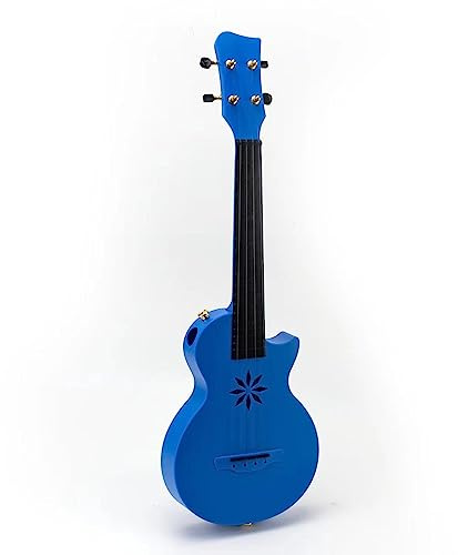25 Tums Ukulelesats, Bärbar Kolfiberukulele med Bärväska för Nybörjare Vuxna Tonåringar Professionellt Stränginstrument (Blå)