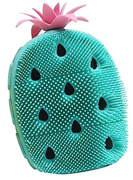 VALICLUD Spazzola da Bagno in Silicone Ananas, Spazzola Doccia Esfoliante per Massaggio Corpo, Resistente e Adatta a Tutti i Tipi di Epidermide, Design Ergonomico per Bagno e Massaggi Quotidiani