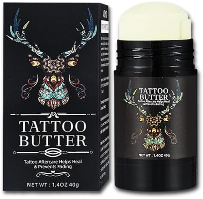Tattoo Aftercare Butter Balm, Tattoo Cream for New and Old Tattoos,Healing Moisturizer & Color, Natural Organic Tattoo Butter for Skin Protection