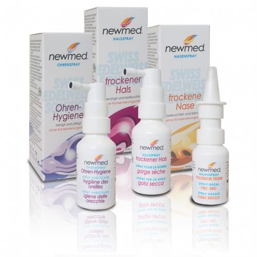 newmed Sparset HNO (30ml/30ml/20ml) | Optimal Pflege und Reinigung von Hals, Nase und Ohr | Swiss Quality