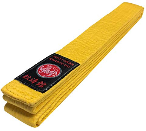 Budodrake Shotokan Karategürtel Silver Edition 100% Cotton gelb (260)