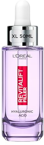 L'Oréal Paris Revitalift Hyaluronic Acid Serum - XL 50ml Serum, 1.5% Pure Concentrated Micro-Epidermic Hyaluronic Acid Dropper Serum, intensely hydrates and replumps lines and wrinkles, 50ml