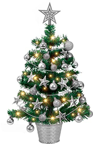 Mini Weihnachtsbaum Künstlich Klein Tabletop Weihnachtsbaum Desktop Weihnachtsbaum Batteriebetrieben Beleuchtung