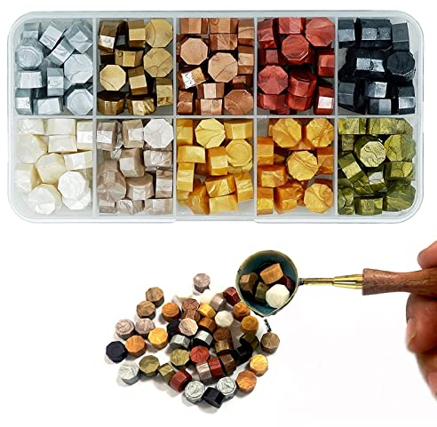 Siegel Wachs Set - 200 Stück Retro Wax Stempel Kit für Wachssiegel - Sealing Wax mit Wachssiegelstab