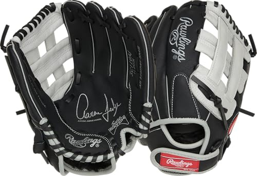 Rawlings Sure Catch Series Gants de Baseball pour Jeunes | A. Judge | 11' | RHT | Noir