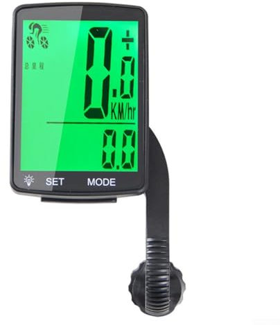 Computer da bicicletta, impermeabile, wireless, con display LCD retroilluminato, contachilometri per velocità di pedalata