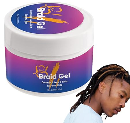 ETUCYNG Long Lasting Styling Gel, Hair Styling Gel - Braid Conditioning Gel, 250ml Braid Gel, Braiding Hair Gel, Edge-Control Gel Twist Lock Gel For Hair Defining, Braid Gel Hair Fly Away Tamer