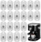 20PCS Mini Caster Wheels Self Adhesive - 360° Swivel Wheels Rollers for Kitchen Appliances Small Furniture Storage Box Coffee Machine Air Fryer(White 1.8x1”)
