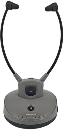 Casque sans Fil pour Regarder la Télévision – Seniors ou Perte Auditive, Portée 30 m, Clarté des Tons, Équilibre Gauche-Droite, 2,4 GHz, Optique/RCA/3,5 mm pour TV Samsung, LG, Sony