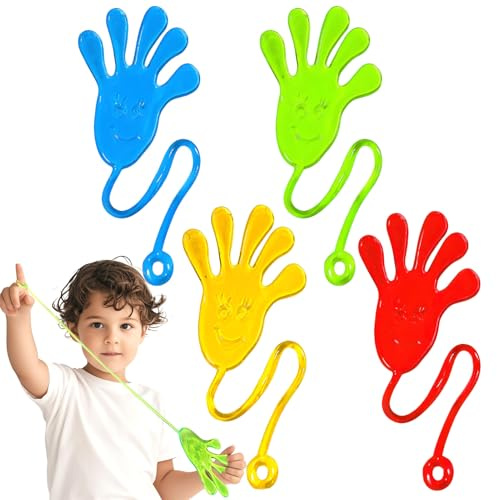WEITAPYT Klatschhände Kinder, 20pcs Glibberhand Klatschhand, Klebrige Hände Kinder Spielzeug, Partygeschenke Und Geburtstagsgeschenke für Jungen und Mädchen