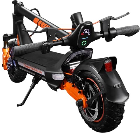Trottinette Electrique Adulte RZ1000, Dual Motor, Autonomie 35km-70km,48V 24Ah Batterie,Trotinette Electrique Pliable avec 10.5 Pneu Tout-Terrain,190kg Load,Fingerprint Unlock,Double Amortisseur, App