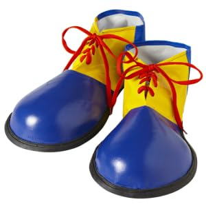 CARTOON Scarpe da clown per adulti blu accessorio per costumi e travestimenti carnevale halloween feste a tema