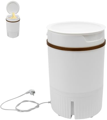 Bärbar minitvättmaskin, 4,5L Campingtvättmaskin & centrifug, effekt: 260 Watt, liten tvättmaskin med dräneringsslang & avslagningskorgar för lägenhet, sovsal, hotell, resor