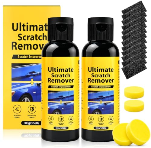 Car Scratch Remover, Ultimate Scratch Remover Kit for Cars | with Sparkle Cloth for Light Scratches, Swirl Marks & Paint Scuffs, All Car Paints & Clear Coat (2 Pack)