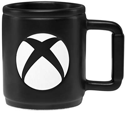 XBOX Logo Kaffeebecher - Offiziell lizenziertes Gaming-Teetasse für heiße Getränke, schwarze matte Oberfläche, neuartiges Geschenk für Gamer, 400 ml (13,5 fl oz)
