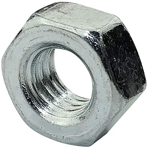 AERZETIX - Set di 10 - Dadi esagonali - Passo/Filettatura sinistra - Senso orario inverso - Acciaio zincato - Filettatura M6 metrica femmina - Fai da te - Argento - C45729