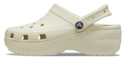 Crocs Women's Classic Platform W Clog, Bone, 8 UK