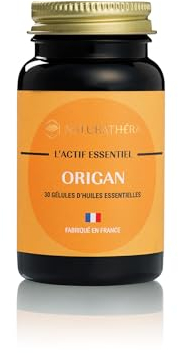 Naturathéra ORIGAN - Gélules Huile essentielle - Immunité & confort respiratoire - HE biologique & chémotypée - 50mg d'HE par gélule - 30 Gélules - Fabriqué en France - Vegan - Sans Phyto-oestrogènes