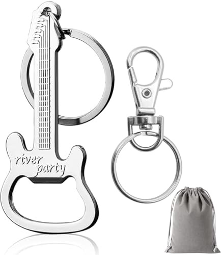 Gitarren-Schlüsselanhänger-Geschenk-Flaschenöffner - Schlüsselanhänger in Gitarrenform Musikinstrument Schlüsselanhänger, Bar Bierflaschenöffner Coole Gadgets, Geschenke für Männer und Frauen