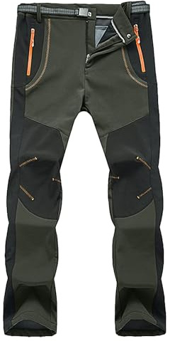 LVCBL Herren Wanderhose Wasserdicht Winddicht Outdoor Hosen für Herren Armee grün M