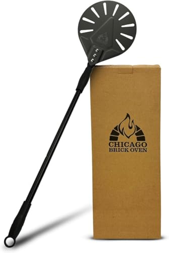 Chicago Brick Oven 7-Inch Perforated Turning Pizza Peel with Long Handle