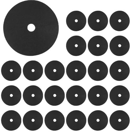 Sarini Lot de 25 Colliers pour Plantes de Chou de 15 cm de diamètre Anneau de paillis Rond pour Dissuader Les Mouches des Racines, Les nématodes, Les limaces