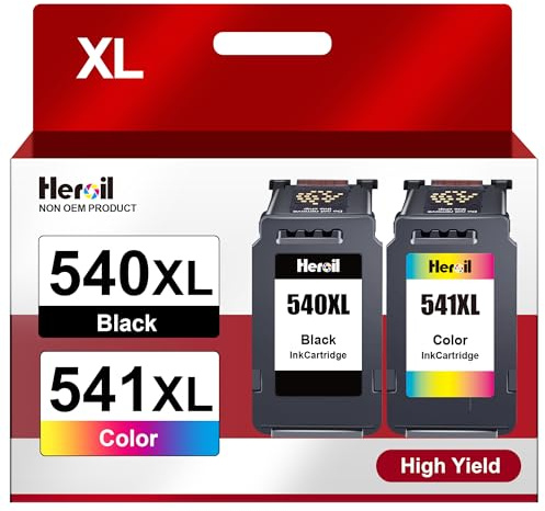 Heroil PG540 XL CL541 XL Tinta Impresora para Canon 540 y 541 sustitución Cartuchos para Canon 540 541 XL para Canon TS5150 para Pixma MG3650S MG3650 MG3600 MG4250 MX475 TS5100 MG3150 (Negro y Colour)