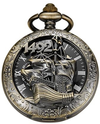 Tiong Reloj de bolsillo mecánico con diseño de cubierta transparente de bronce, movimiento mecánico con números arábigos, reloj de bolsillo de apertura única para hombre, PWM20, Moda