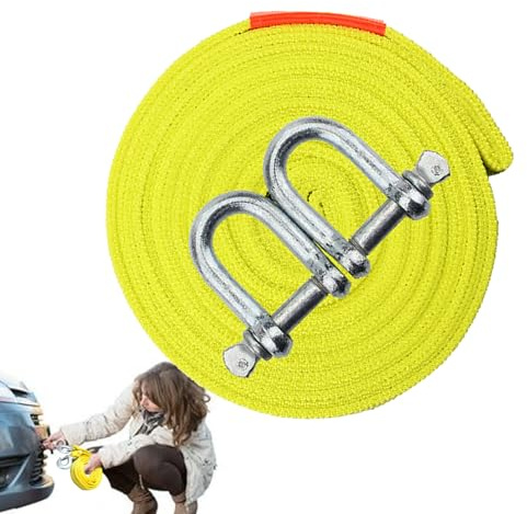 Cuerdas de arrastre de nailon para camiones, correas de remolque de nailon con gancho, cuerda de recuperación de nailon para conducir, cuerda de restauración de nailon para vehículos, camiones
