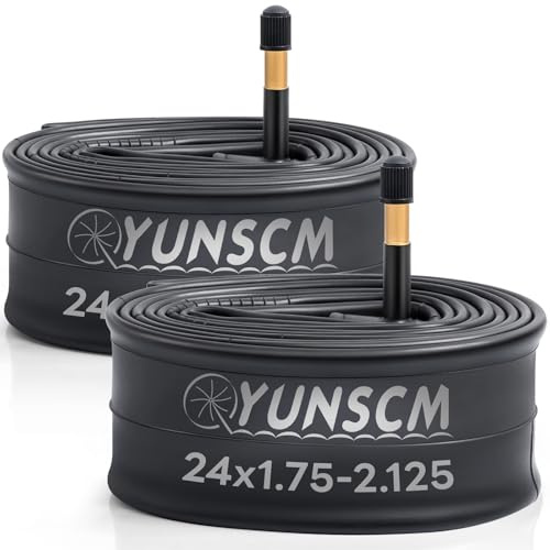 YunSCM 2PCS 47/57-507 24 Pulgadas cámara 24x1.75/1.95/2.0/2.10/2.125 AV48mm Valve Compatibles 24 Pulgadas Bicicleta cámaras de Aire