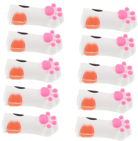 Homoyoyo 10piezas Funda Protectora de Silicona para Pinzas Forma de Pata de Gato para Tijeras de Cutículas Manicura y Pedicura