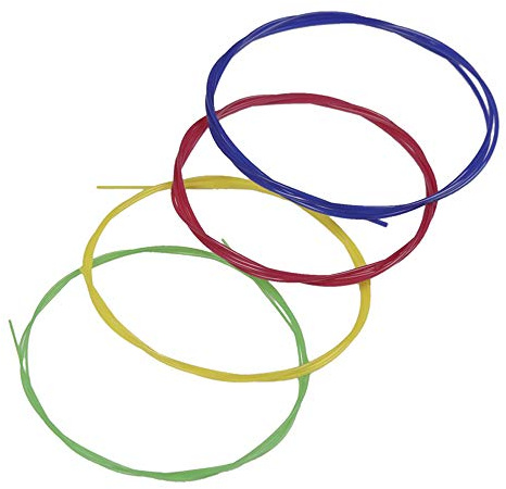 FILFEEL 4 St/set Ukulele-strängar, Nylonmaterial för Klara Ljusa Ljud, med 3 Färgalternativ Svart Vit Färgglad, för Ukulele Uke (Flerfärgad)