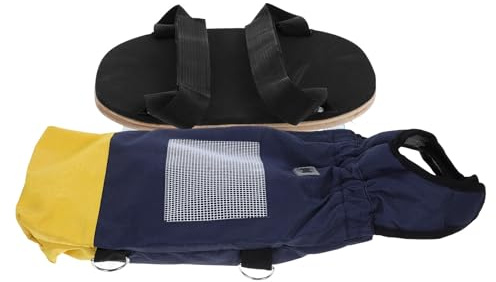 Kisangel Carrozzina per Cani Regolabile e Portatile con Materiale in Poliestere e Legno per Supporto Zampe Posteriori per Uso Indoor e Outdoor