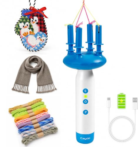 Caydo Cord Maker & Fringe Twister Machine T1, Rechargeable &2-Speed Control